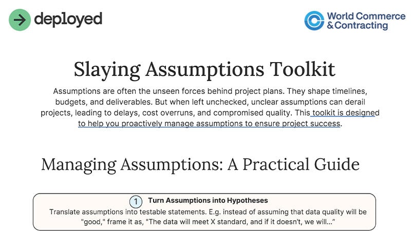 Slaying Assumptions Toolkit