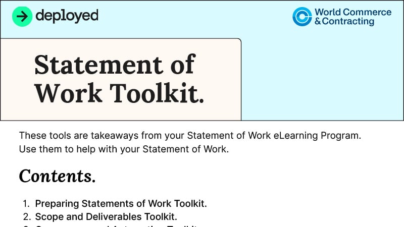 SoW Toolkit